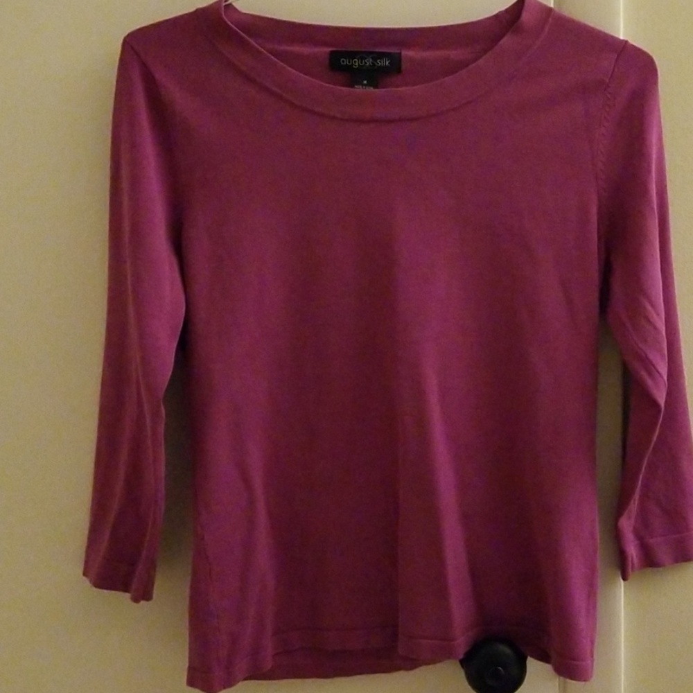 August Silk 3/4 Length Sleeve Blouse